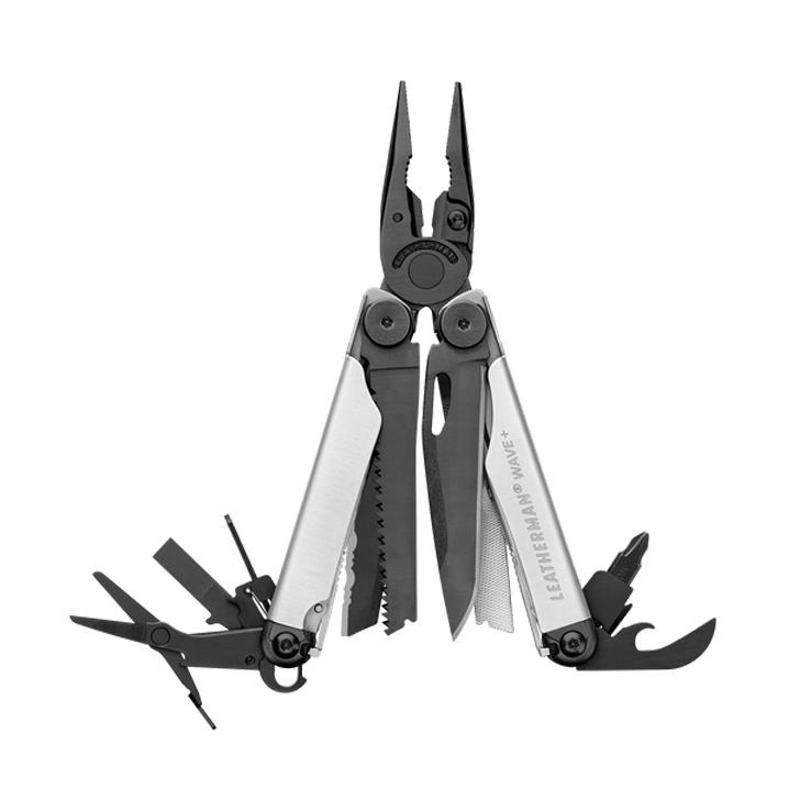 Silver and black wave plus