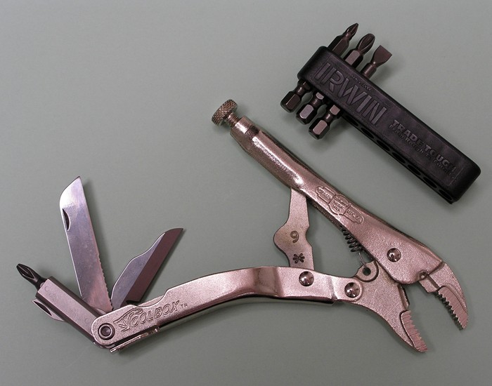 NEW Vise Grip Toolbox 6LC Schrade Multi-Tool Locking Pliers Leather Sheath USA 